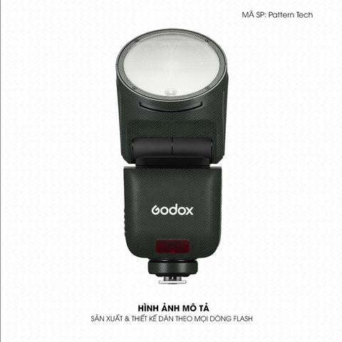 Dán Skin Đèn Flash Vân Nổi Pattern Tech 04 | UVPT44