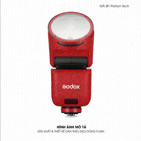 Dán Skin Đèn Flash Vân Nổi Pattern Tech 06 | UVPT44