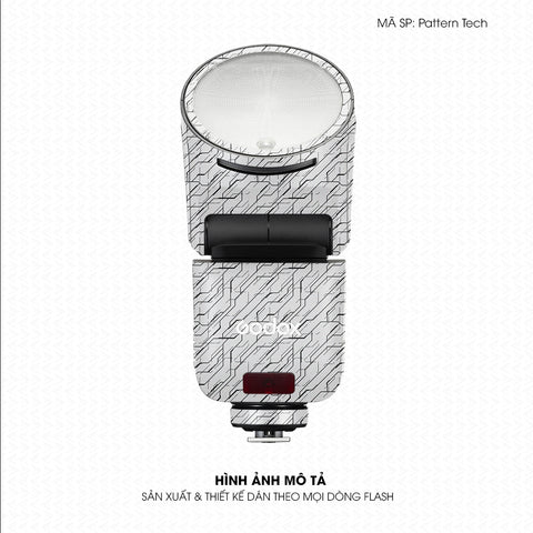 Dán Skin Đèn Flash Vân Nổi Pattern Tech 06 | UVPT44