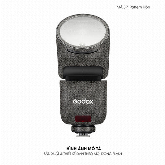Dán Skin Đèn Flash Vân Nổi Pattern Tròn Titan | UVPT45