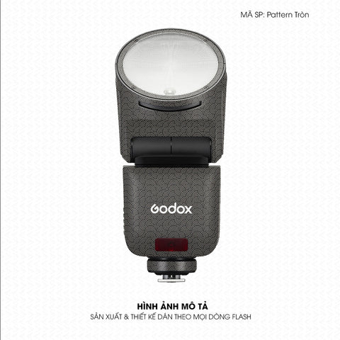 Dán Skin Đèn Flash Vân Nổi Pattern Tròn Titan | UVPT45