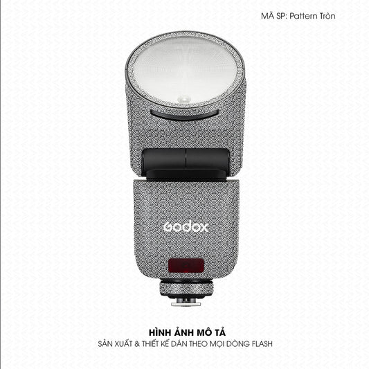 Dán Skin Đèn Flash Vân Nổi Pattern Tròn Trắng | UVPT45