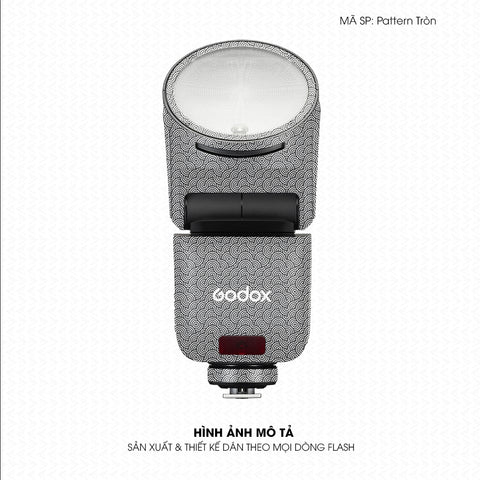 Dán Skin Đèn Flash Vân Nổi Pattern Tròn Trắng | UVPT45