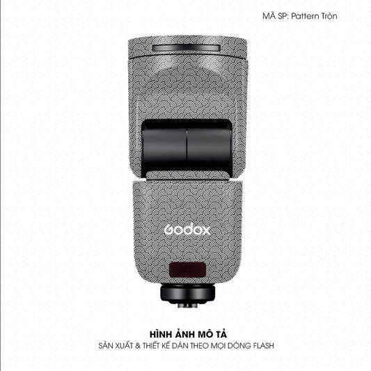 Dán Skin Đèn Flash Vân Nổi Pattern Tròn Trắng | UVPT45