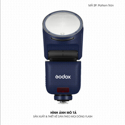 Dán Skin Đèn Flash Vân Nổi Pattern Tròn Xanh | UVPT45