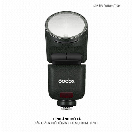 Dán Skin Đèn Flash Vân Nổi Pattern Tròn Xanh Midnight | UVPT45