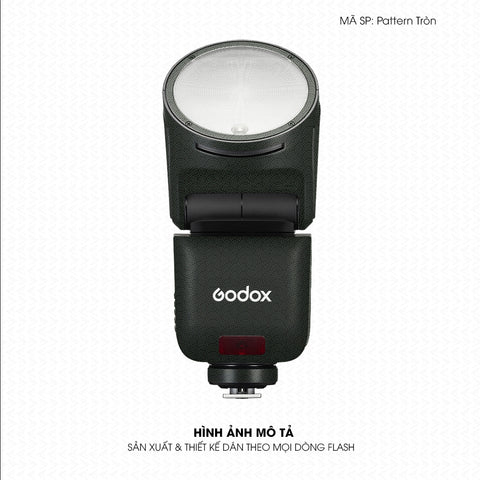 Dán Skin Đèn Flash Vân Nổi Pattern Tròn Xanh Midnight | UVPT45