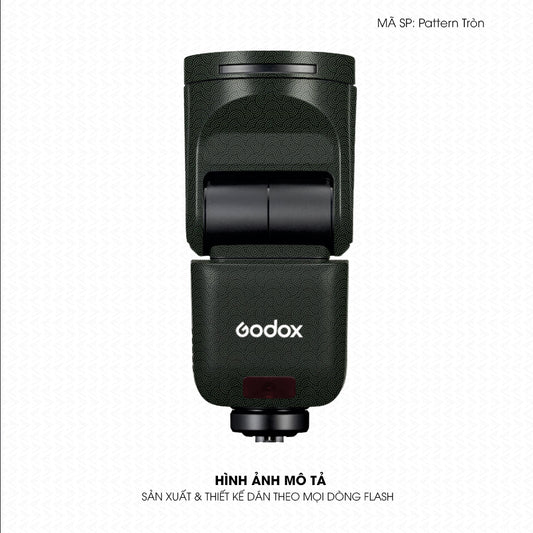 Dán Skin Đèn Flash Vân Nổi Pattern Tròn Xanh Midnight | UVPT45