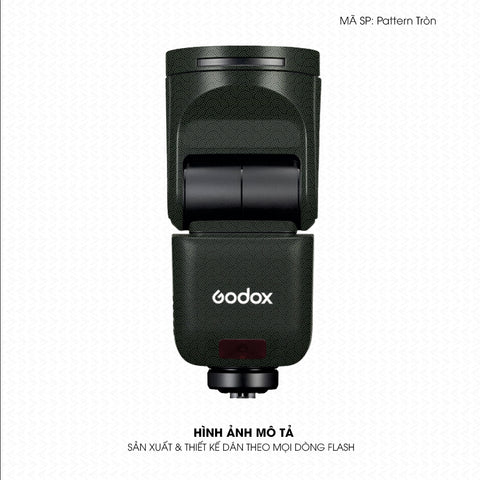 Dán Skin Đèn Flash Vân Nổi Pattern Tròn Xanh Midnight | UVPT45