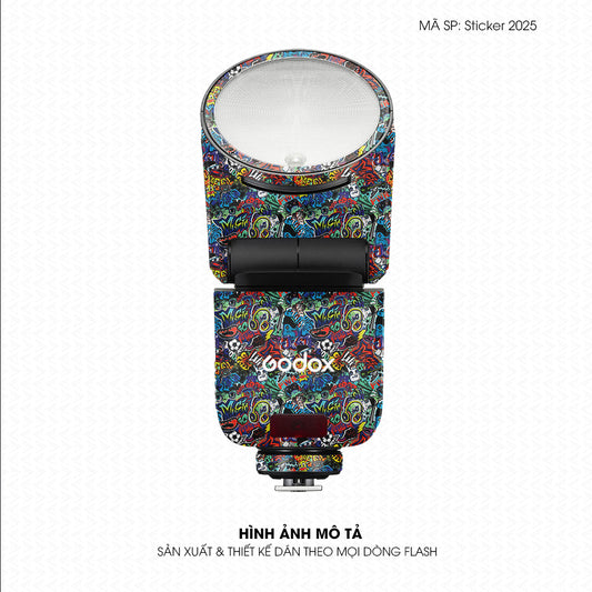 Dán Skin Đèn Flash Vân Nổi Sticker 2025 ST2025-01 | UVPT46