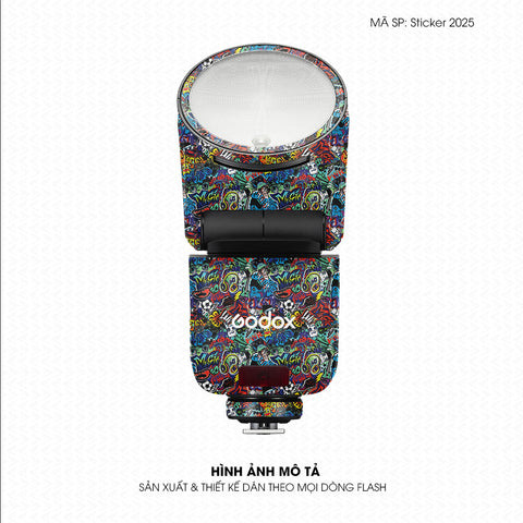 Dán Skin Đèn Flash Vân Nổi Sticker 2025 ST2025-01 | UVPT46