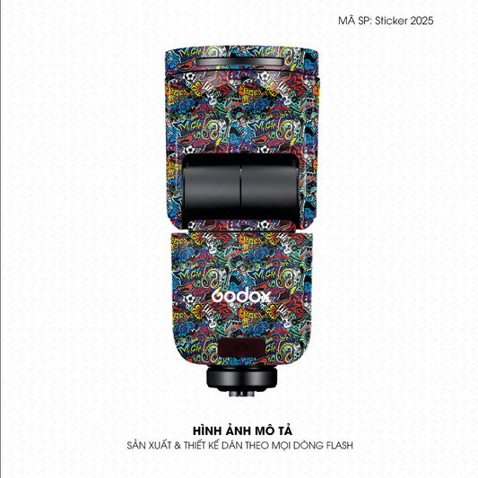 Dán Skin Đèn Flash Vân Nổi Sticker 2025 ST2025-01 | UVPT46