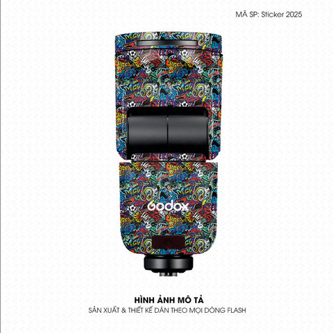 Dán Skin Đèn Flash Vân Nổi Sticker 2025 ST2025-01 | UVPT46