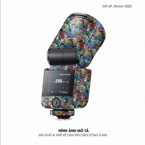 Dán Skin Đèn Flash Vân Nổi Sticker 2025 ST2025-01 | UVPT46