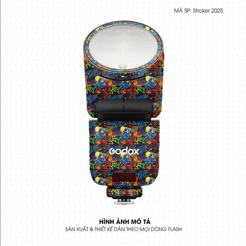 Dán Skin Đèn Flash Vân Nổi Sticker 2025 ST2025-02 | UVPT46
