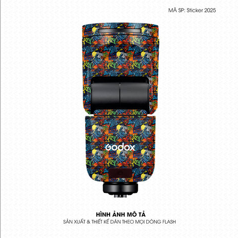 Dán Skin Đèn Flash Vân Nổi Sticker 2025 ST2025-02 | UVPT46
