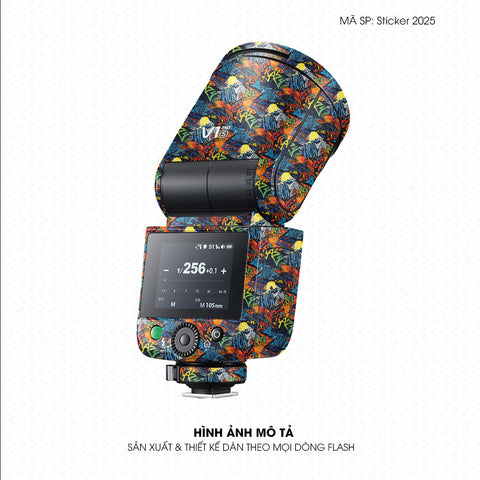 Dán Skin Đèn Flash Vân Nổi Sticker 2025 ST2025-02 | UVPT46