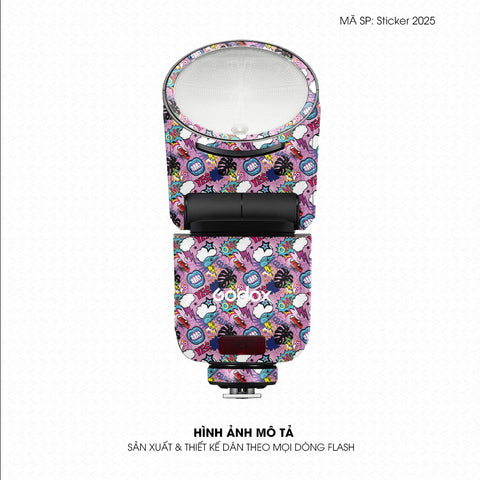 Dán Skin Đèn Flash Vân Nổi Sticker 2025 ST2025-03 | UVPT46