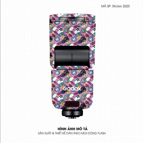 Dán Skin Đèn Flash Vân Nổi Sticker 2025 ST2025-03 | UVPT46