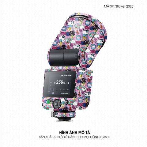 Dán Skin Đèn Flash Vân Nổi Sticker 2025 ST2025-03 | UVPT46