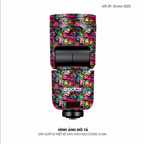 Dán Skin Đèn Flash Vân Nổi Sticker 2025 ST2025-04 | UVPT46