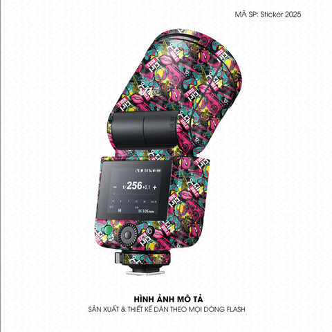 Dán Skin Đèn Flash Vân Nổi Sticker 2025 ST2025-04 | UVPT46