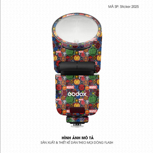 Dán Skin Đèn Flash Vân Nổi Sticker 2025 ST2025-05 | UVPT46