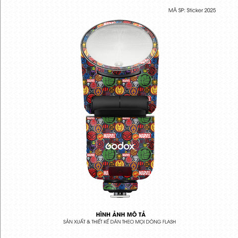 Dán Skin Đèn Flash Vân Nổi Sticker 2025 ST2025-05 | UVPT46