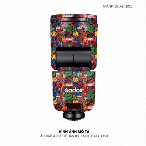 Dán Skin Đèn Flash Vân Nổi Sticker 2025 ST2025-05 | UVPT46