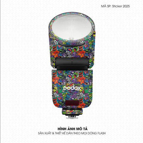 Dán Skin Đèn Flash Vân Nổi Sticker 2025 ST2025-06 | UVPT46