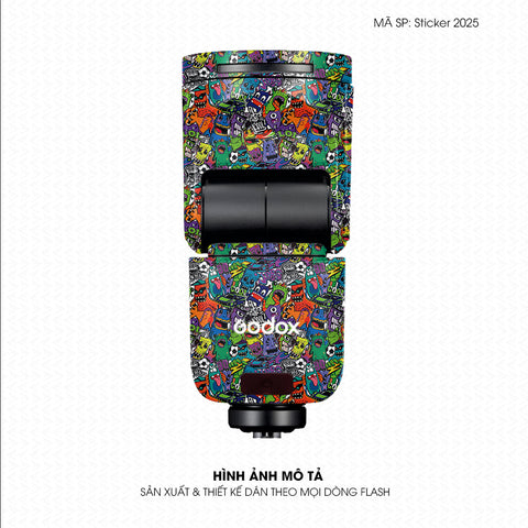 Dán Skin Đèn Flash Vân Nổi Sticker 2025 ST2025-06 | UVPT46