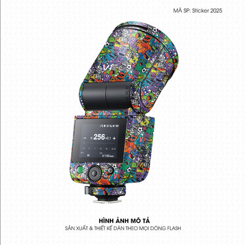 Dán Skin Đèn Flash Vân Nổi Sticker 2025 ST2025-06 | UVPT46