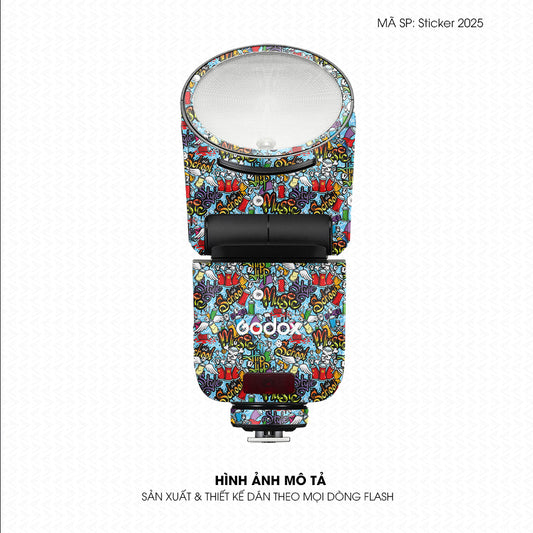 Dán Skin Đèn Flash Vân Nổi Sticker 2025 ST2025-07 | UVPT46
