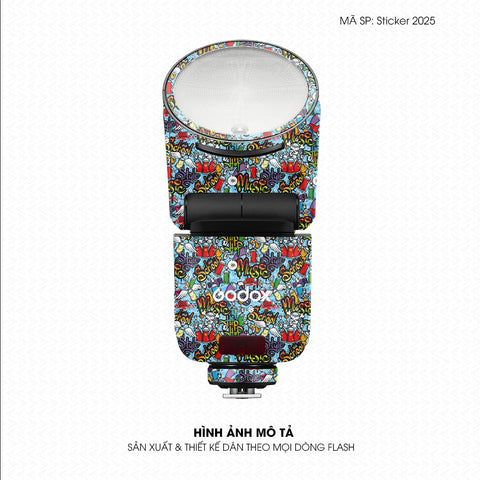 Dán Skin Đèn Flash Vân Nổi Sticker 2025 ST2025-07 | UVPT46