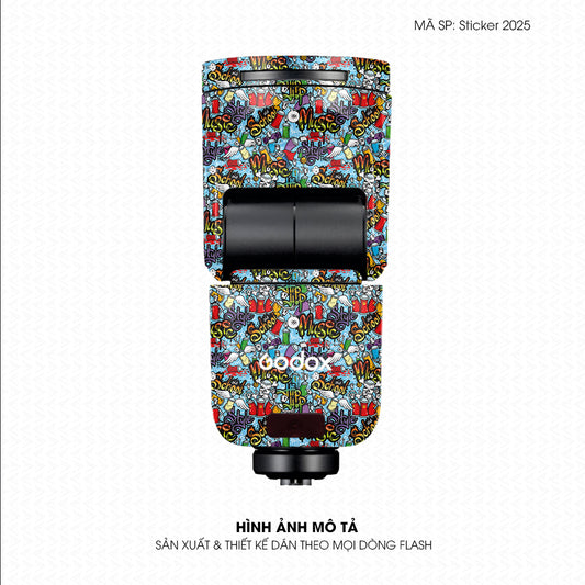 Dán Skin Đèn Flash Vân Nổi Sticker 2025 ST2025-07 | UVPT46