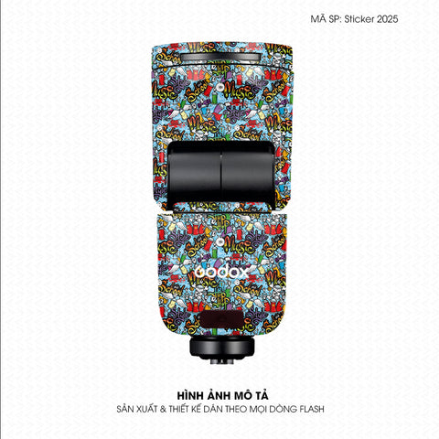 Dán Skin Đèn Flash Vân Nổi Sticker 2025 ST2025-07 | UVPT46