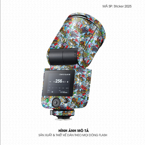 Dán Skin Đèn Flash Vân Nổi Sticker 2025 ST2025-07 | UVPT46