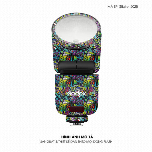 Dán Skin Đèn Flash Vân Nổi Sticker 2025 ST2025-08 | UVPT46