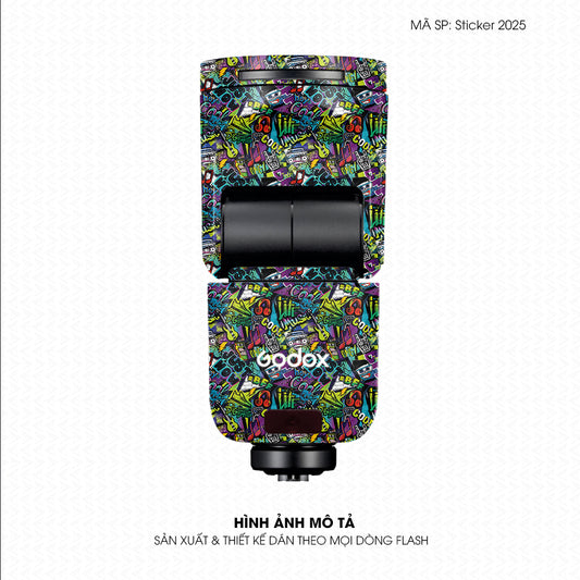 Dán Skin Đèn Flash Vân Nổi Sticker 2025 ST2025-08 | UVPT46