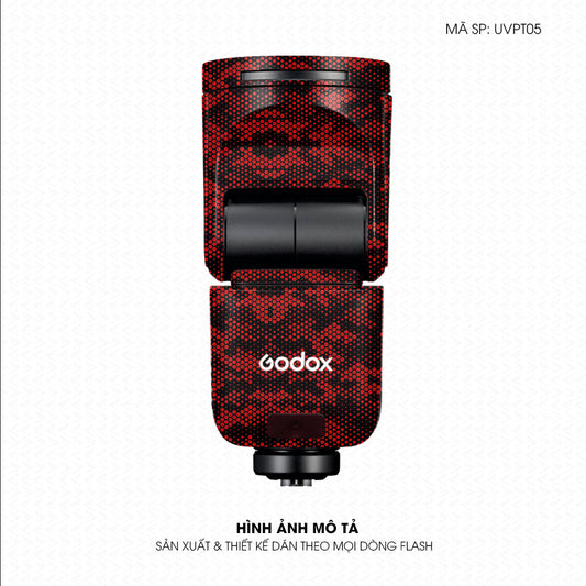 Dán Skin Đèn Flash Vân Nổi Mamba Đỏ | UVPT05