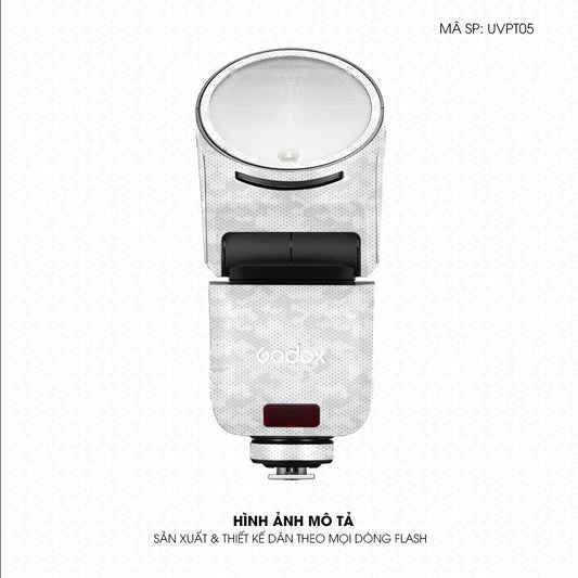 Dán Skin Đèn Flash Vân Nổi Mamba Trắng | UVPT05