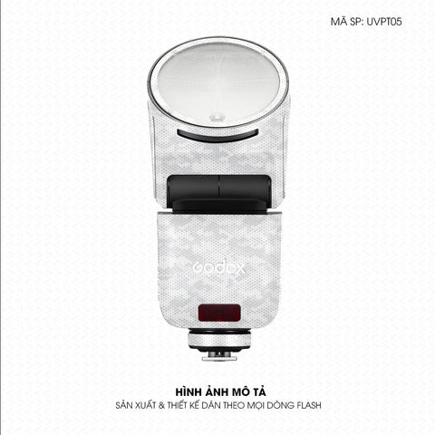Dán Skin Đèn Flash Vân Nổi Mamba Trắng | UVPT05