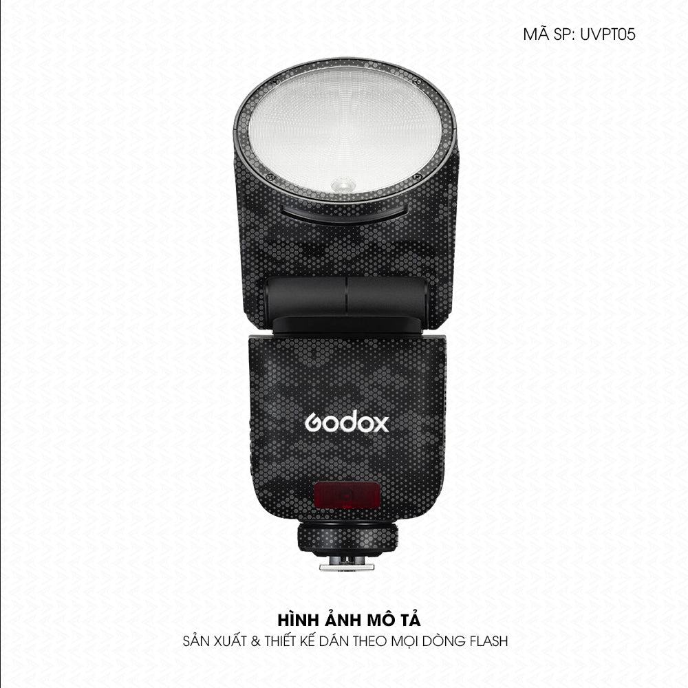 Dán Skin Đèn Flash Vân Nổi Mamba Xám | UVPT05