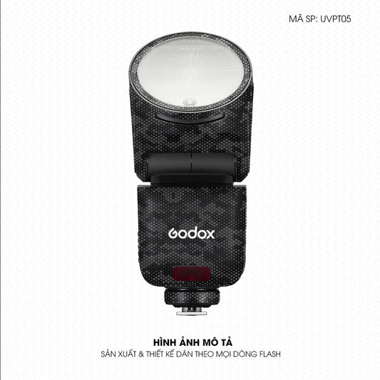 Dán Skin Đèn Flash Vân Nổi Mamba Xám | UVPT05