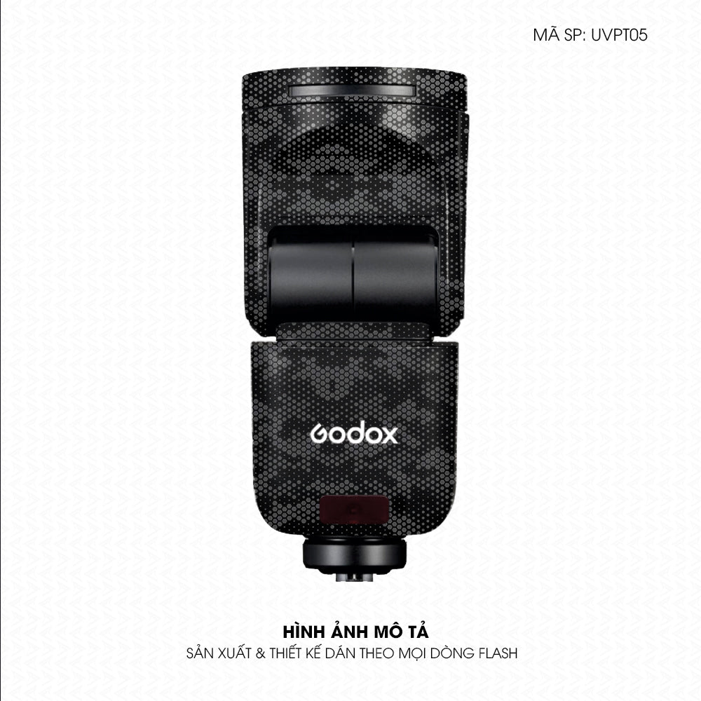 Dán Skin Đèn Flash Vân Nổi Mamba Xám | UVPT05