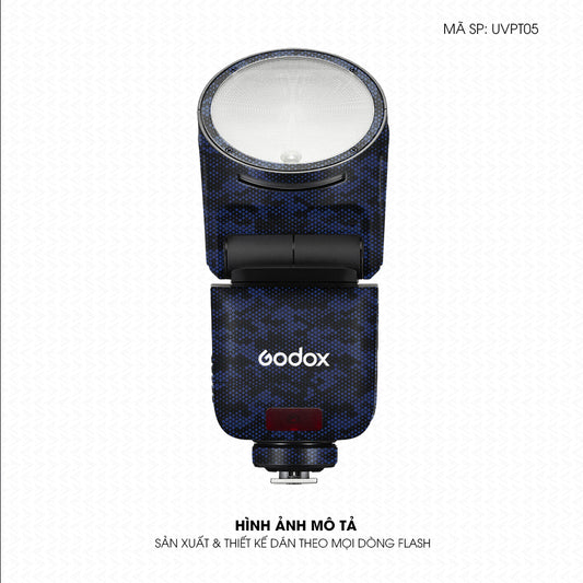 Dán Skin Đèn Flash Vân Nổi Mamba Xanh | UVPT05