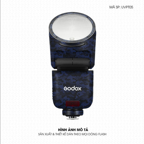 Dán Skin Đèn Flash Vân Nổi Mamba Xanh | UVPT05