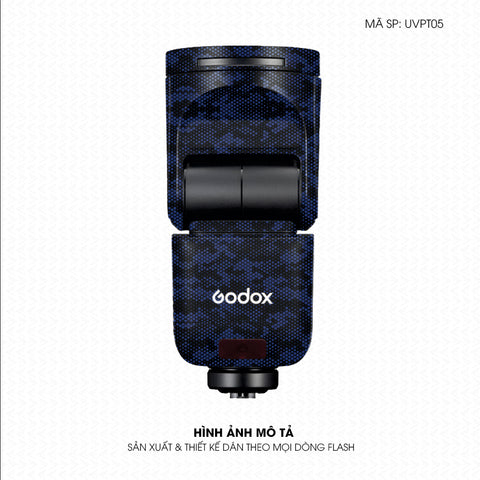 Dán Skin Đèn Flash Vân Nổi Mamba Xanh | UVPT05