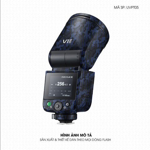 Dán Skin Đèn Flash Vân Nổi Mamba Xanh | UVPT05