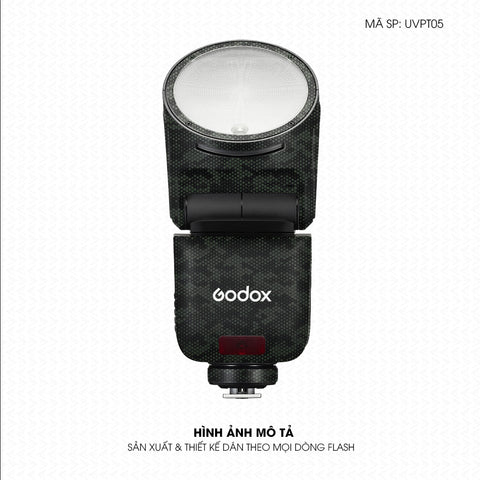 Dán Skin Đèn Flash Vân Nổi Mamba Xanh Midnight | UVPT05